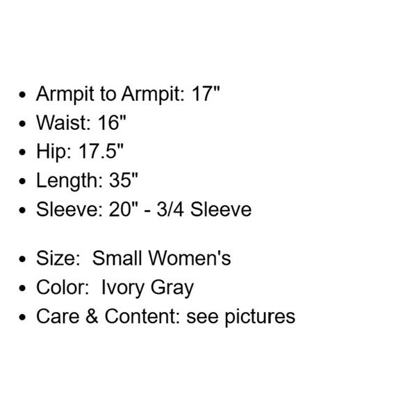 Tory Burch Dress Womens Small Ivory Gray Stripe T Shirt Knit Buttons Logo - Picture 4 of 12